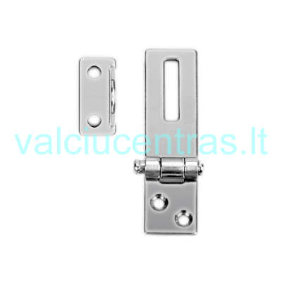 Nerūdijančio plieno lankstas - užraktas 18x67 mm